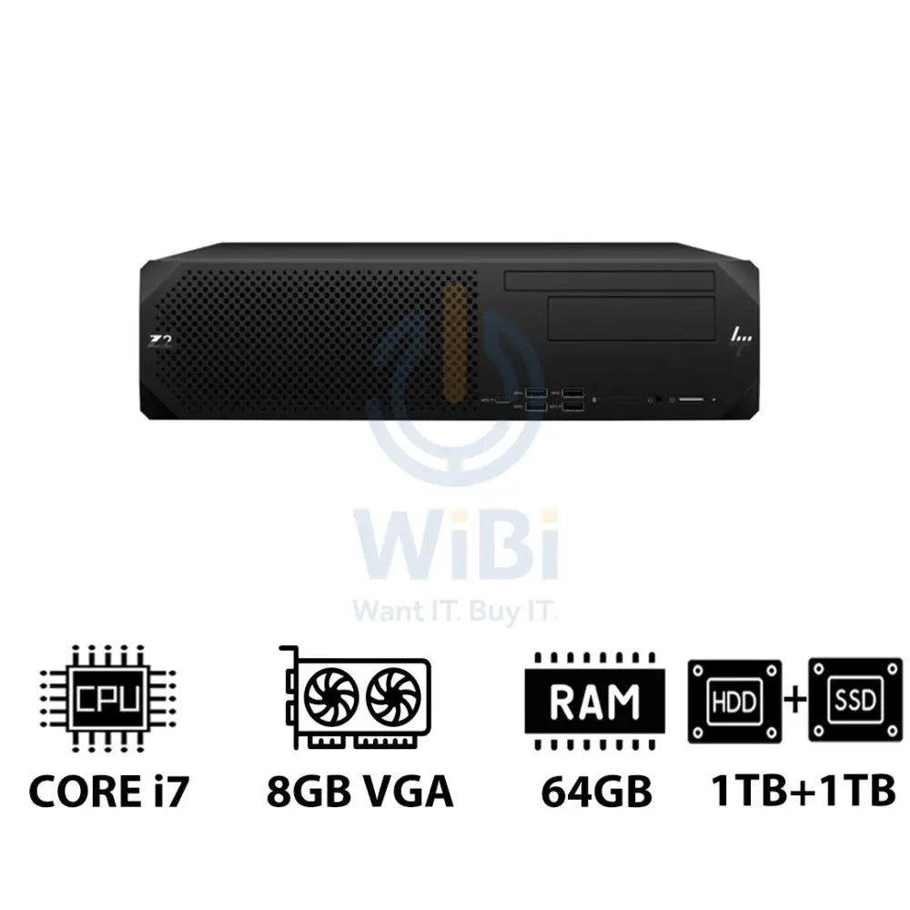 HP Z2 G9 SFF Workstation - i7-13700K 3.40GHz / 16-Cores / 64GB / 1TB HDD + 1TB (NVMe M.2 SSD) / T1000 8GB VGA / Win 11