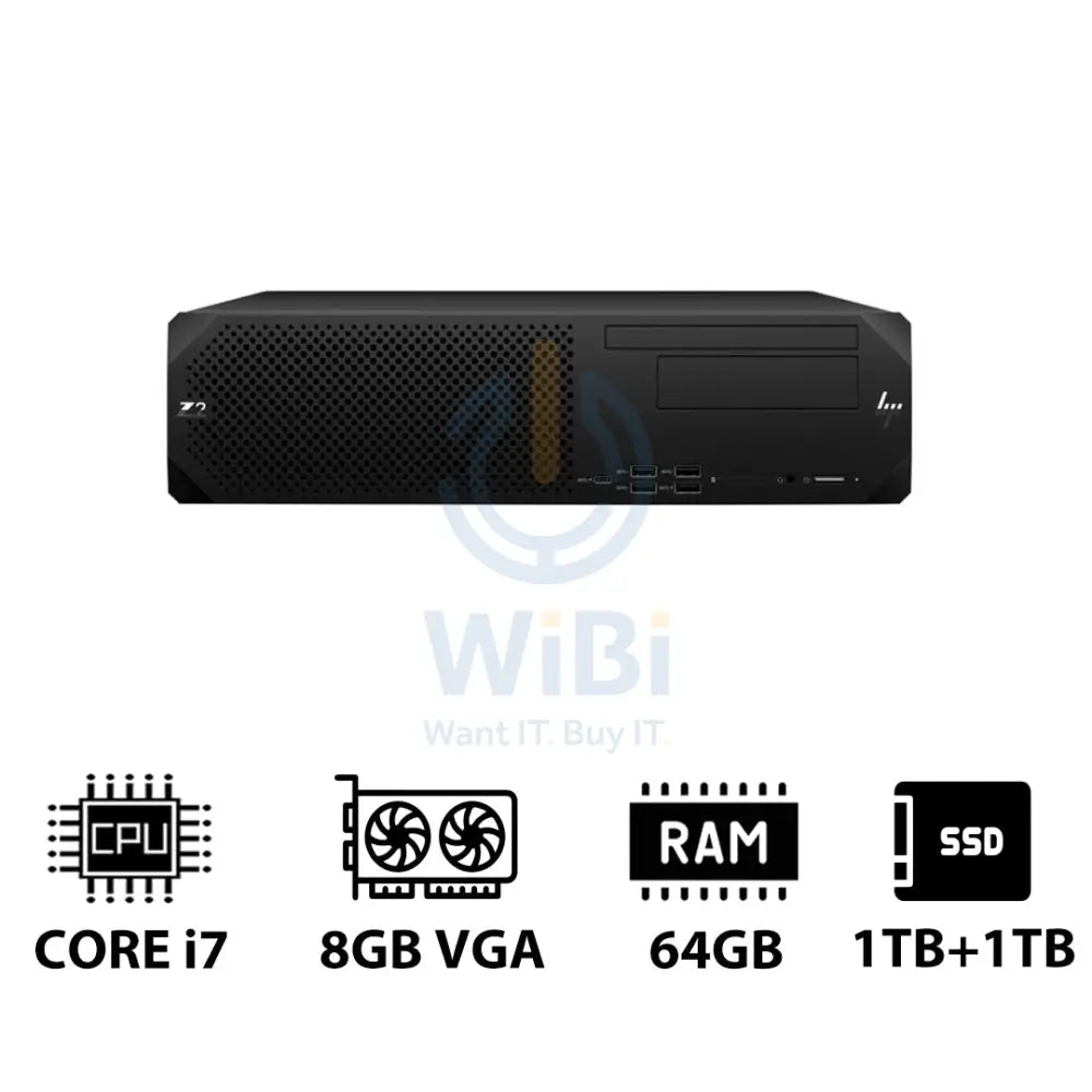 HP Z2 G9 SFF Workstation - i7-13700K 3.40GHz / 16-Cores / 64GB / 1TB + 1TB (NVMe M.2 SSD) / T1000 8GB VGA / Win 11 Pro