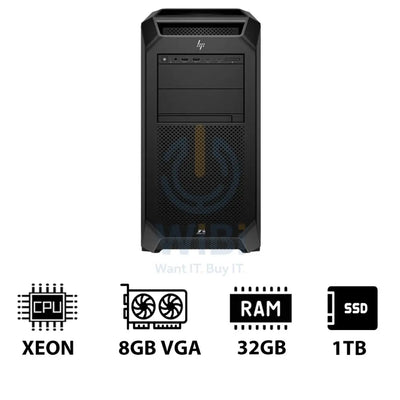 HP Z8 G5 Workstation - Xeon-2.0GHz / 12-Cores / 32GB / 1TB (NVMe M.2 SSD) / T1000 8GB VGA / Win 11 Pro / 3YW Server &