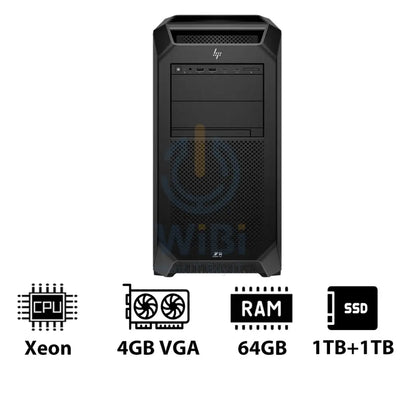 HP Z8 G5 Workstation - Xeon-2.0GHz / 12-Cores / 64GB / 1TB + 1TB (NVMe M.2 SSD) / T400 4GB VGA / Win 11 Pro / 3YW