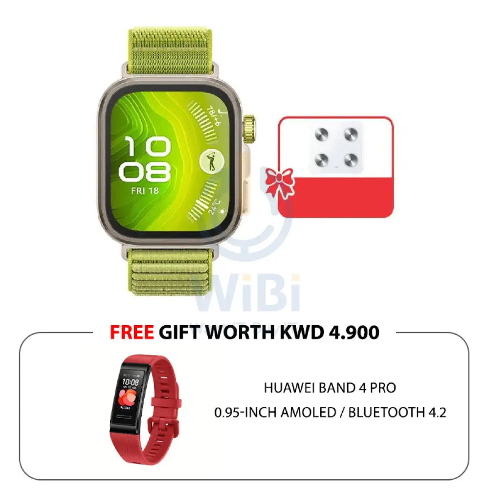 Huawei Watch Fit 4 Pro - 1.82 inch AMOLED / Bluetooth 5.2 / Green Smart Watches