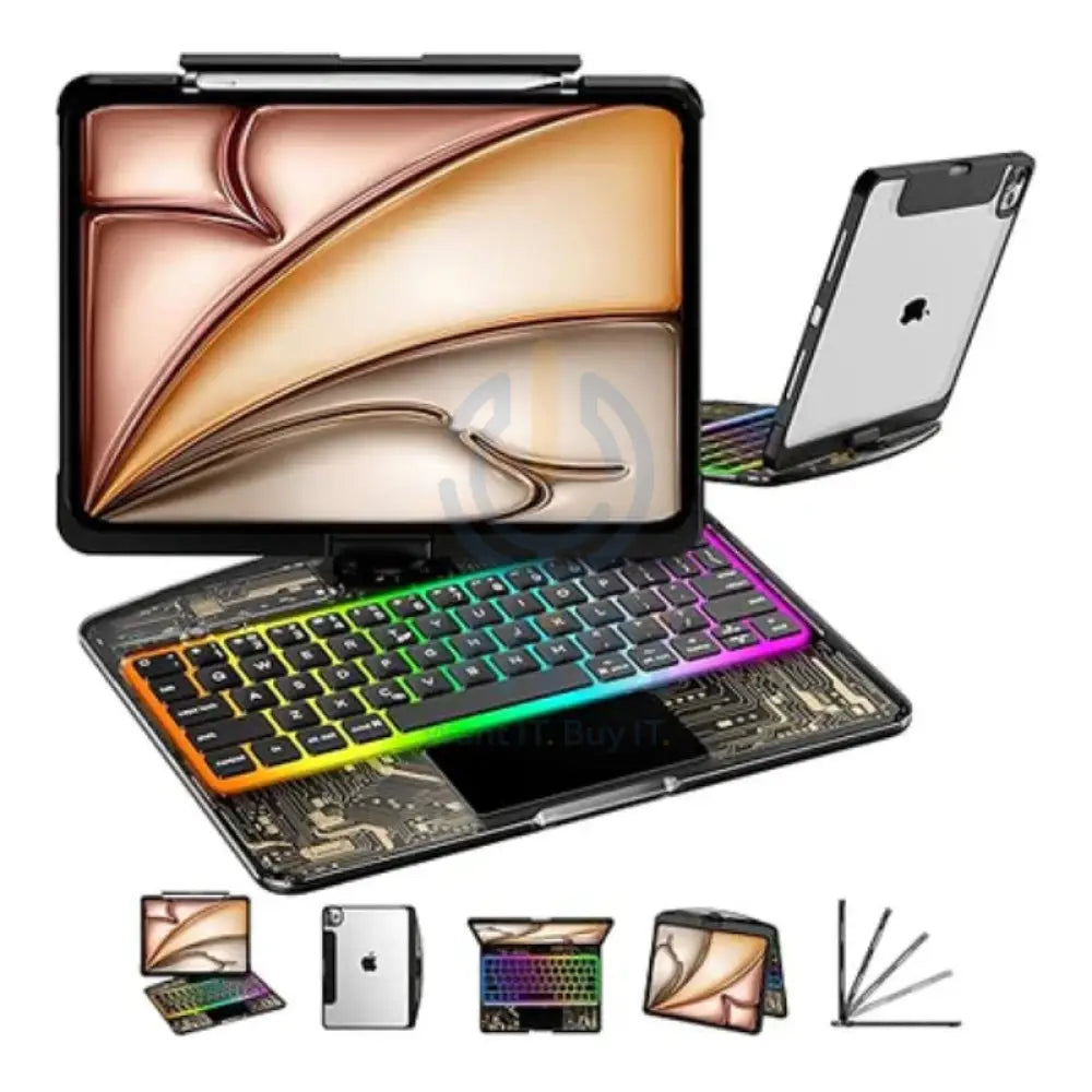 iFacemall Keyboard Case 10.9 inch for iPad 10th/11th generation RGB Backlit Accessories > Mobiles & Tablets > Tablets >
