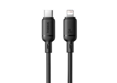 Baseus Silky Series Fast Charging Cable - USB-C / Lightning / 20W / 1 Meter / Cluster Black