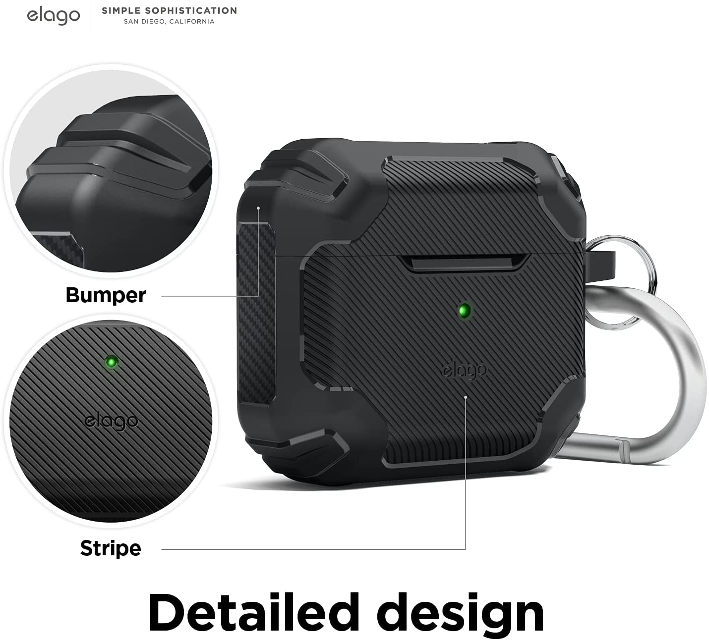 Elago Airpods 3 Solid Armor Case - (Warehouse Packed) - Black