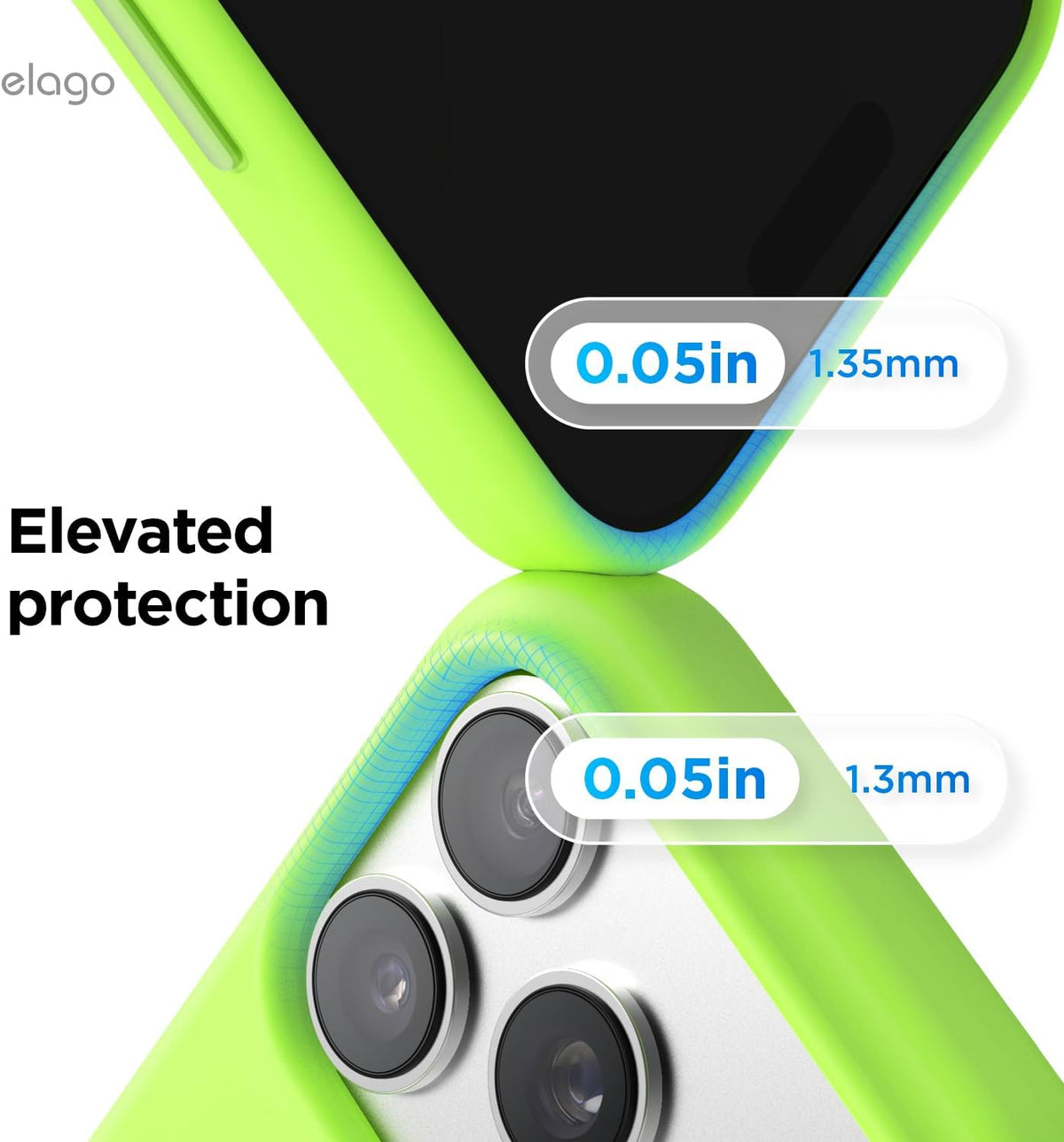 Elago Magnetic Silicone Case (Camera Control Key Included) For Apple iPhone 18 Pro Max / Apple iPhone 17 Pro Max -Lime Green