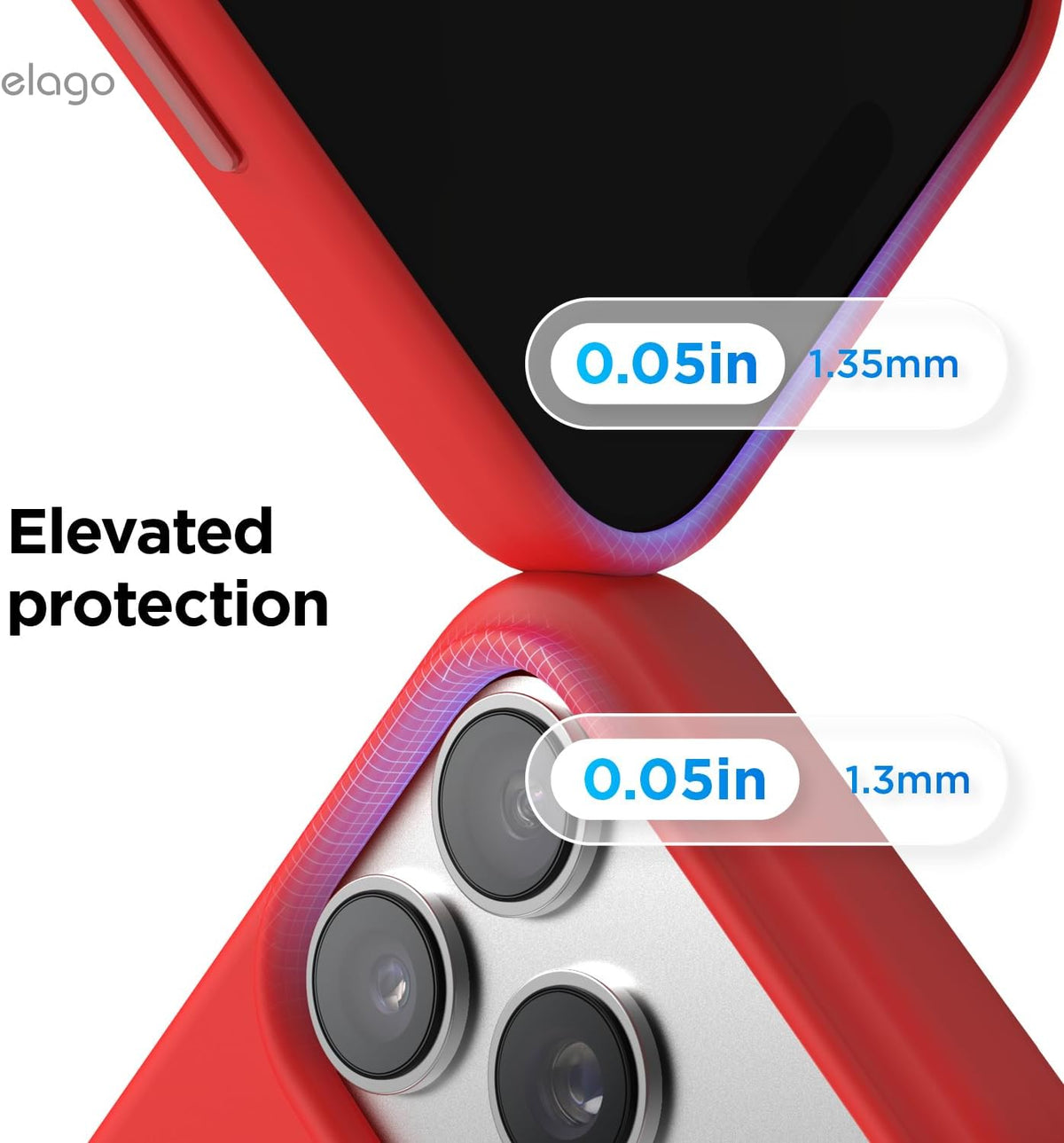 Elago Magnetic Silicone Case (Camera Control Key Included) For Apple iPhone 18 Pro Max / Apple iPhone 17 Pro Max - Red