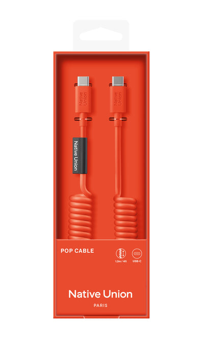 POP USB-C to USB-C Cable - 1.2 Meter / 60W / Alarm Red