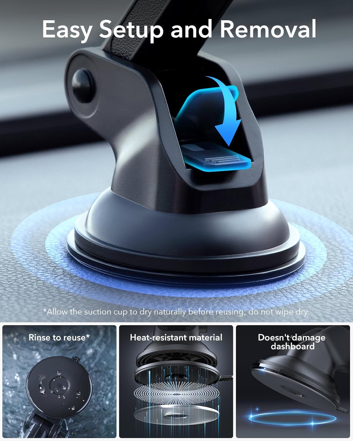 ESR HaloLock Magsafe Dashboard/Windshield Phone Mount