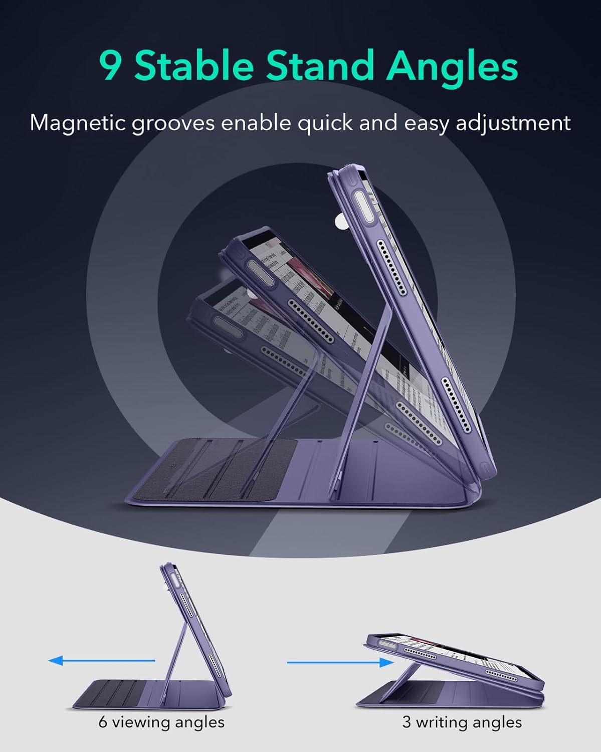 ESR iPad Air 13" 2024 1st Gen / 2nd Gen Shift Magnetic Case - Purple