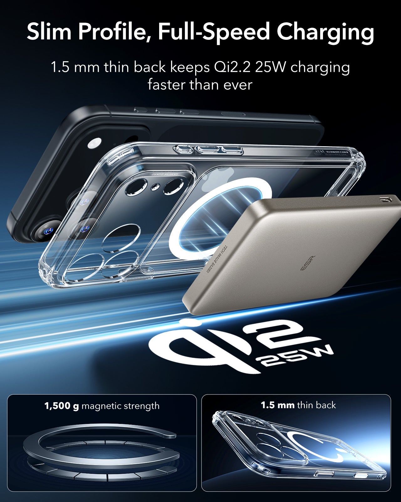 ESR iPhone 17 Pro Halolock Classic Hybrid (Camera Control Button)+ Screen Protector Set