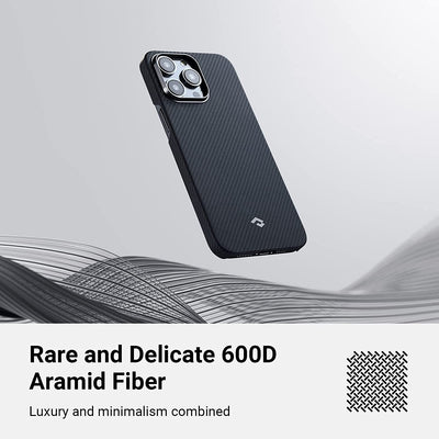 Pitaka Iphone 14 Pro Magez Case - Black/Grey Twill