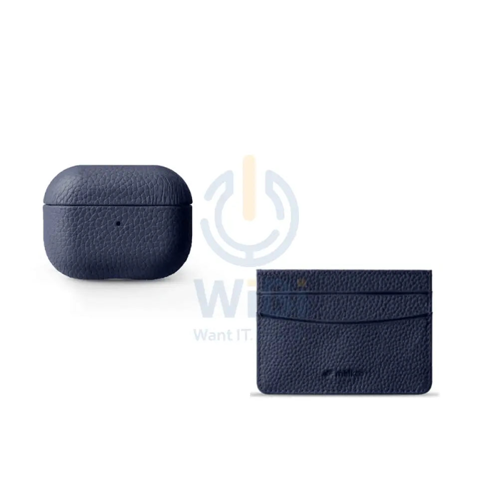 iPhone 13 Pro Max - Airpod Pro 2 - Dark Blue Leather Case Gift Set With Wallet Accessories > Mobiles & Tablets