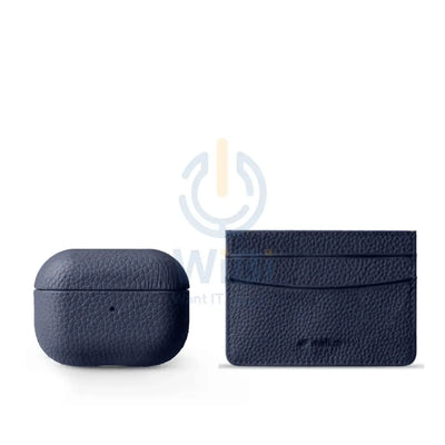 iPhone 14 Pro Max - Airpod Pro 2 - Dark Blue Leather Case Gift Set With Wallet Accessories > Mobiles & Tablets
