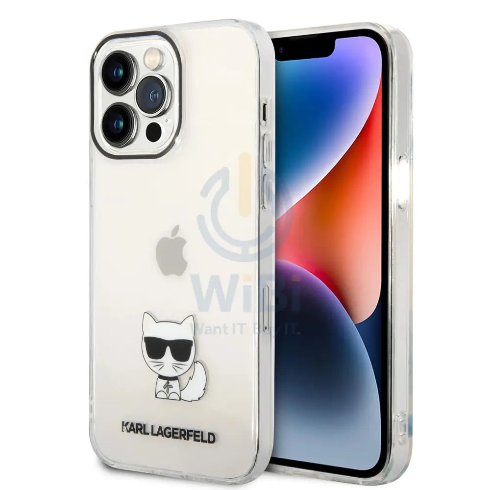 iPhone 14 Pro Max - Transparent Karl Lagerfeld IML Choupette Body Hard Case Accessories > Mobiles & Tablets > Mobiles