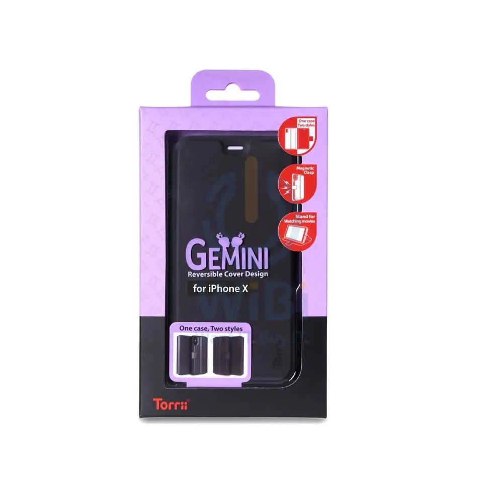 iPhone X Gemini Black Torrii 01 Accessories > Mobiles & Tablets > Mobiles > Covers & Cases