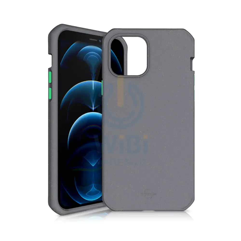 Itskins Biodegradable Case For iPhone 12 & 12 Pro - Grey And Green Accessories > Mobiles & Tablets