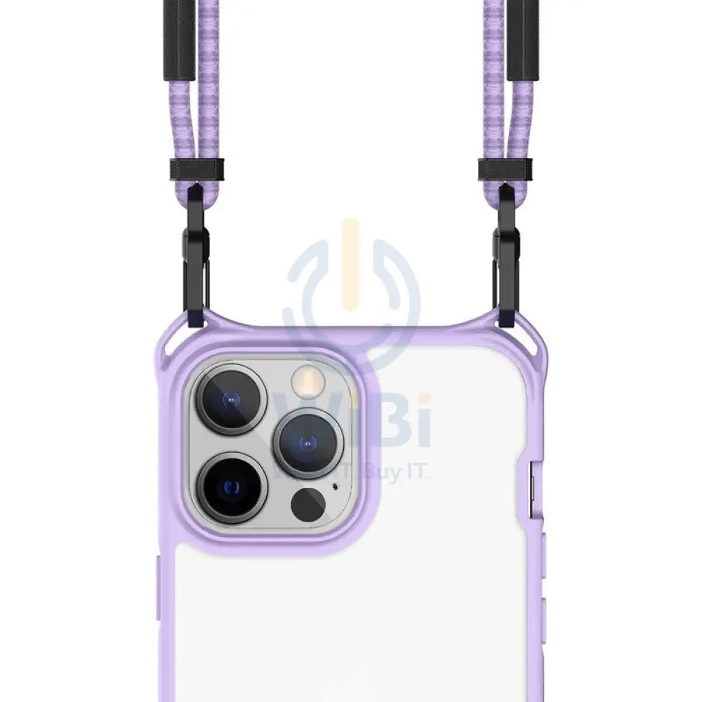 Itskins Hybrid Sling Case - Apple iPhone 13 Pro Max / Light Purple And Transparent Accessories > Mobiles & Tablets