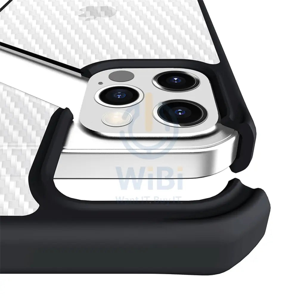 Itskins Hybrid Tek Case - Apple iPhone 12 Pro Max / Black And Transparent Accessories > Mobiles & Tablets