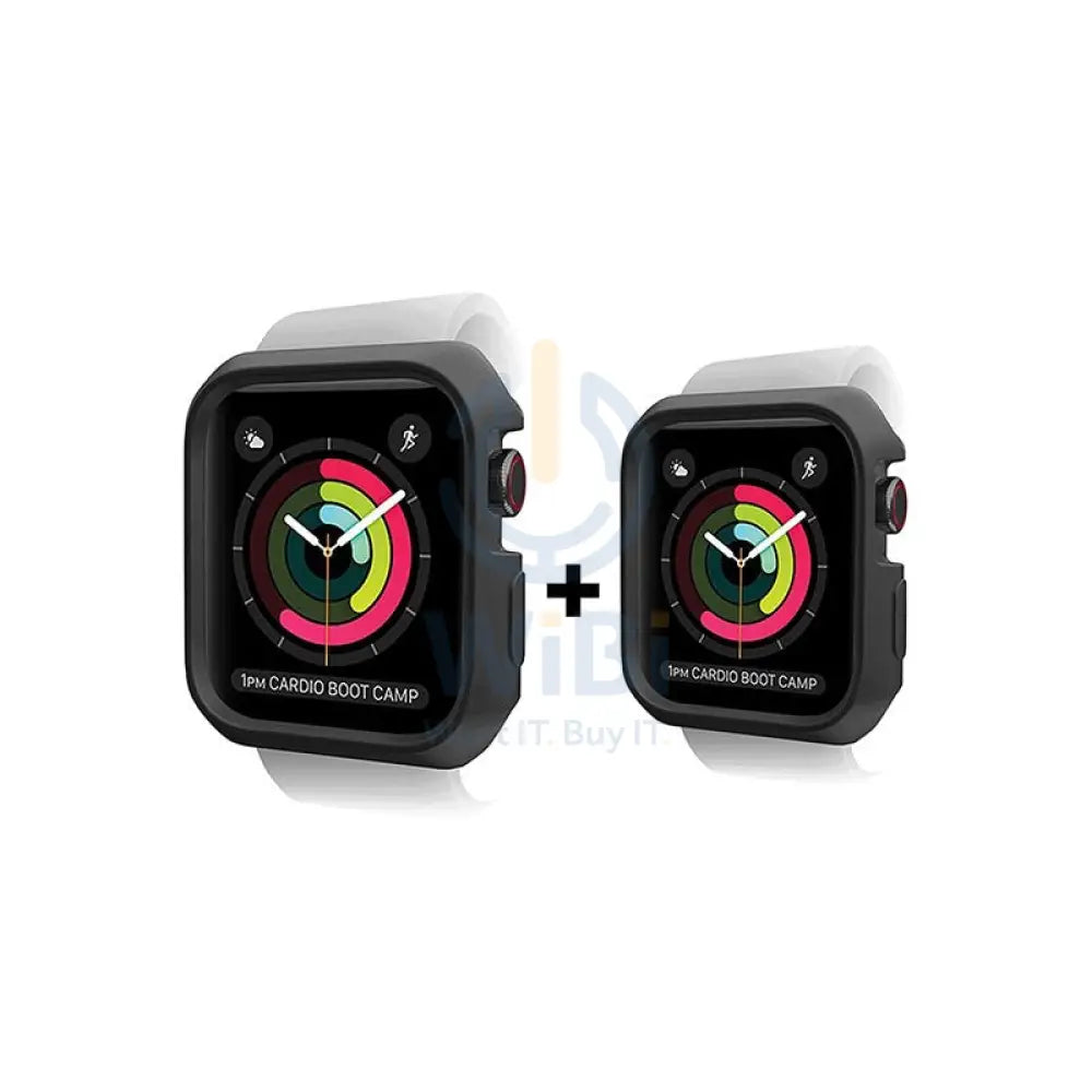 Itskins Spectrum Bumper Case - 44mm / Apple Watch SE / 6 / 5 / 4 / Plain Black - Pack of 2 Accessories > Smart Watches