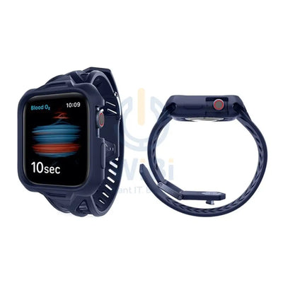 Itskins Spectrum Combo Watch Belt And Bumper Case Set - Apple Watch Se / 4 / 5 / 6 / 44mm / 2M Antishock / Blue