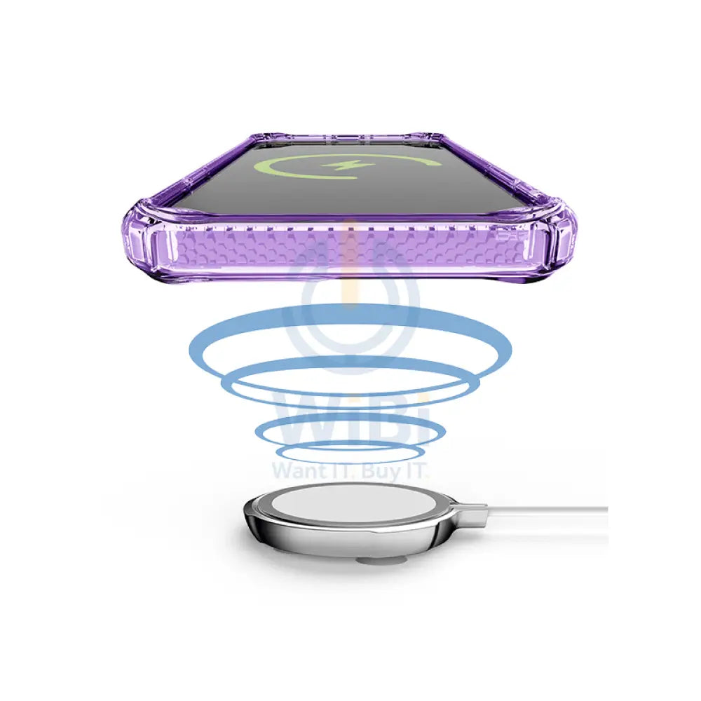 Itskins Supreme Magclear Cover - Apple iPhone 13 Pro Max / Light Purple And Light Purple Print Accessories > Mobiles &