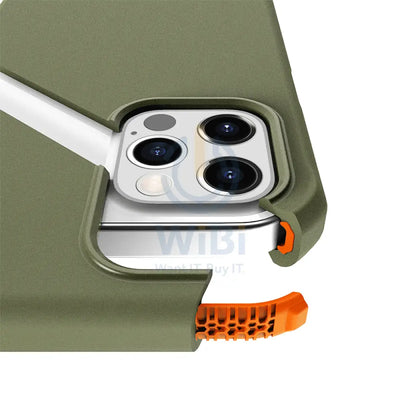 Itskins Supreme Solid Case For iPhone 12 & 12 Pro - Kaki And Orange Accessories > Mobiles & Tablets