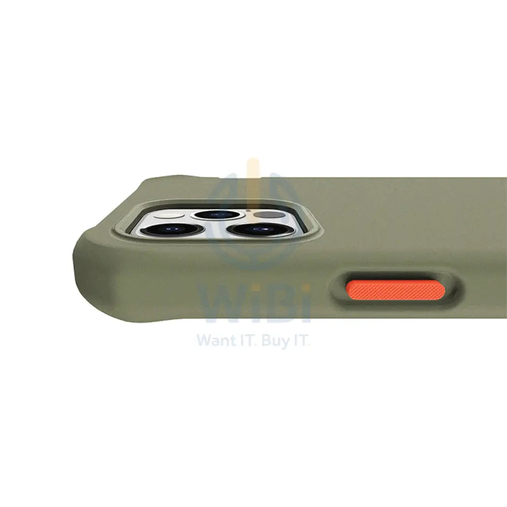 Itskins Supreme Solid Case For iPhone 12 Pro Max - Kaki And Orange Accessories > Mobiles & Tablets