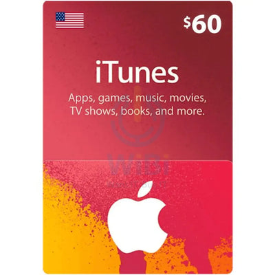 iTunes Gift Card $60 (US) Digital Card Digital Cards