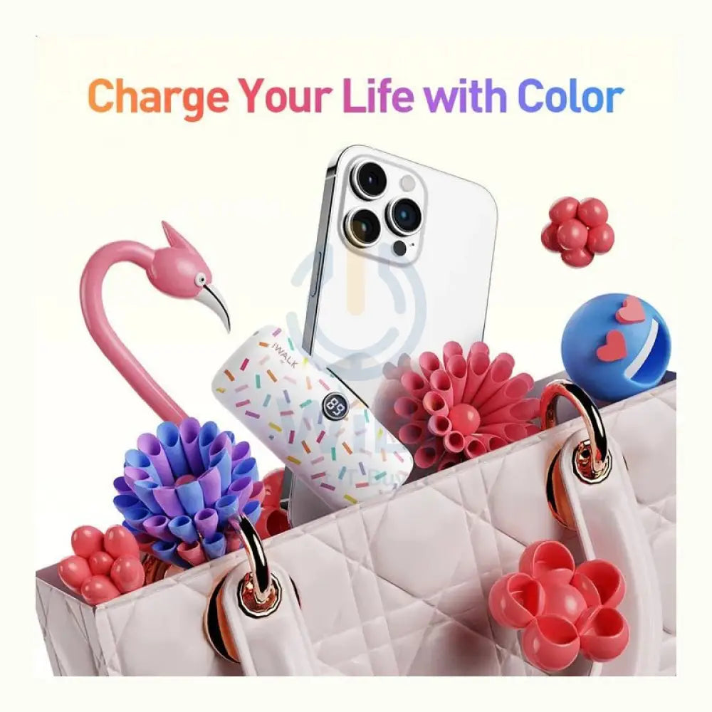 iWalk Linkme Pro Fast Type-C Charge With Battery Display - 4800mAh / White Accessories > Power Bank