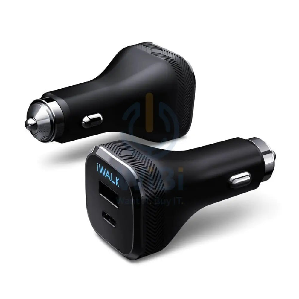 اي ووك توصيل الطاقة و QC شاحن السيارة 3.0 - USB-C / USB-A / 42W / أسود