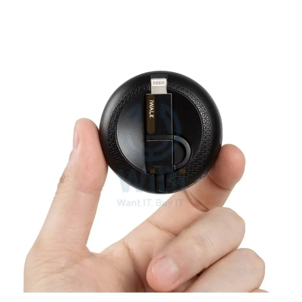 iWALK Retractable 2 IN 1 Charging Cable - Mirco-USB / Lightning / 1 Meter / Black