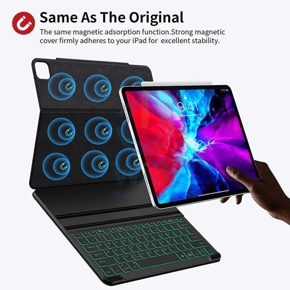 لوحة مفاتيح ذكي Magic اي ووك لوحة مفاتيح 12.9بوصة بلوتوث أسود