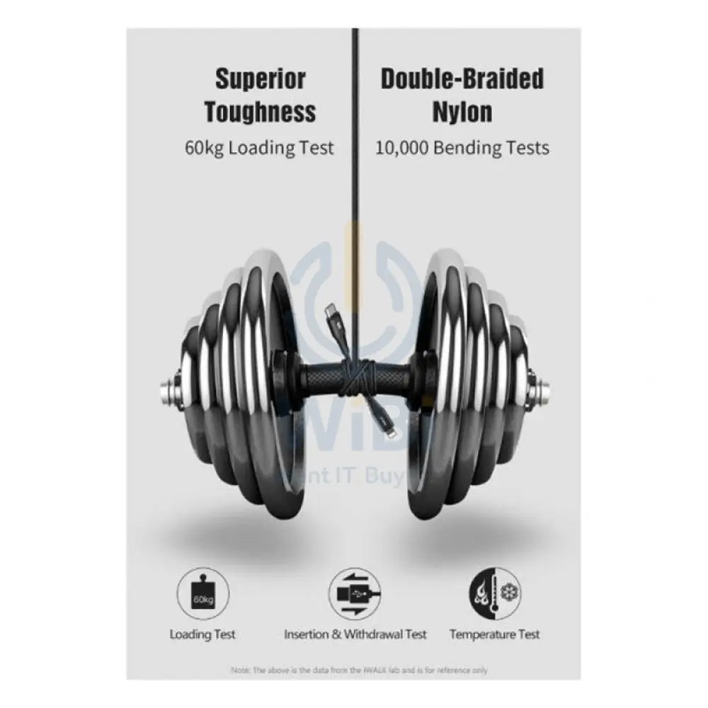 كابل شحن ومزامنة مرن للغاية من اي ووك تويستر PD - USB-C إلى Lightning / متر / 18 واط / أسود