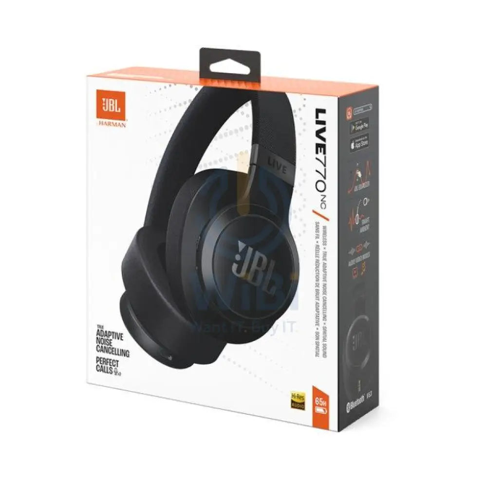 JBL Live 770NC Wireless Noise Cancelling Headphone - Over-ear / Wireless / Black Accessories > Audio > Headphones