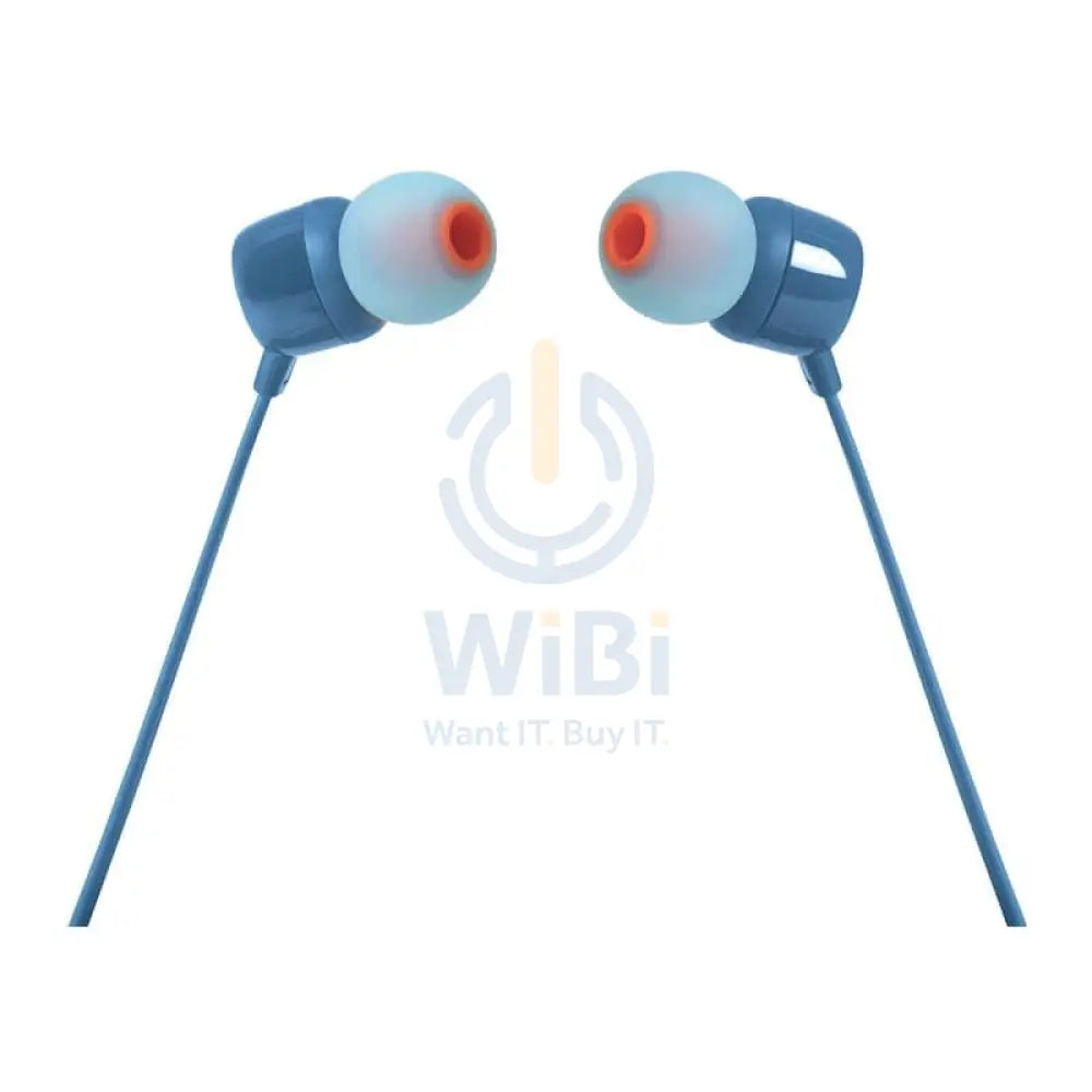 JBL Tune 110 Earphones - 3.5 mm / In-ear / Wired / Blue Accessories > Audio > Headphones