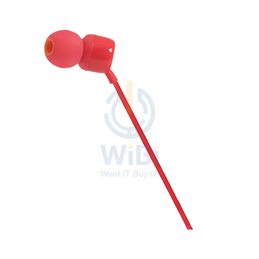 JBL Tune 110 Earphones - 3.5 mm / In-ear / Wired / Red Accessories > Audio > Headphones