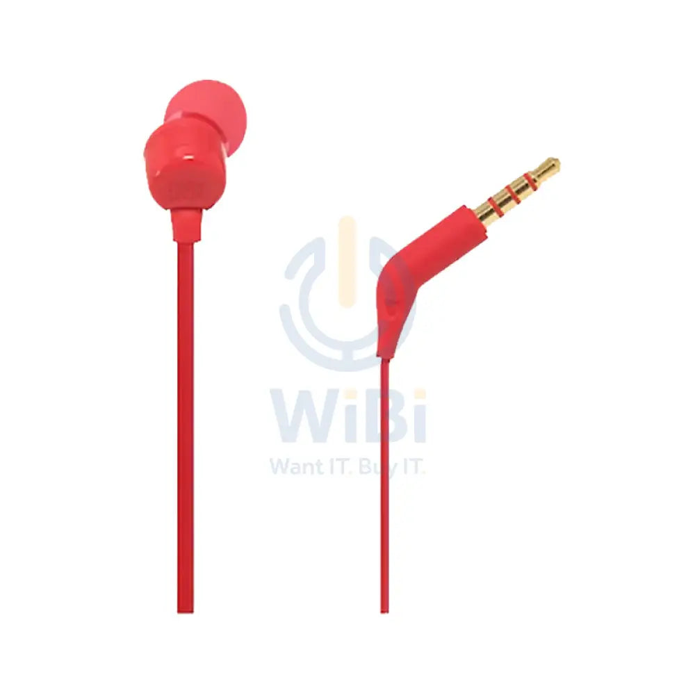 JBL Tune 110 Earphones - 3.5 mm / In-ear / Wired / Red Accessories > Audio > Headphones