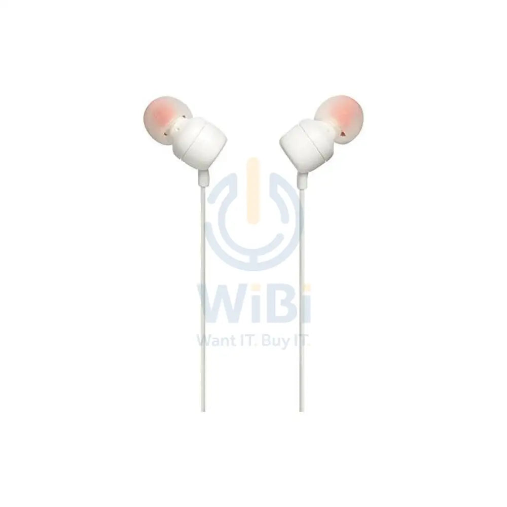 JBL Tune 110 Earphones - 3.5 mm / In-ear / Wired / White Accessories > Audio > Headphones