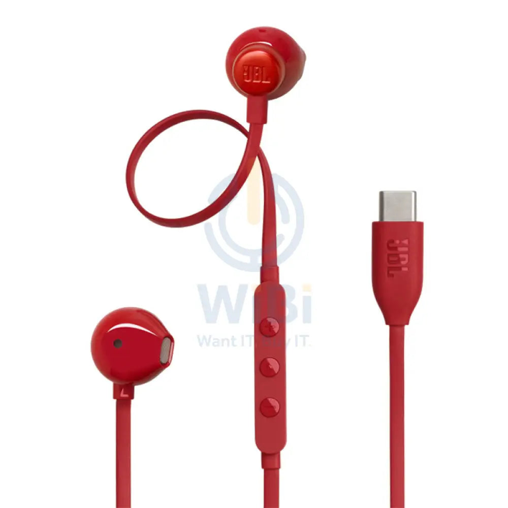 JBL Tune 305 Wired in-Ear Headphones - Bluetooth / Type-C - Red Accessories > Audio > Headphones