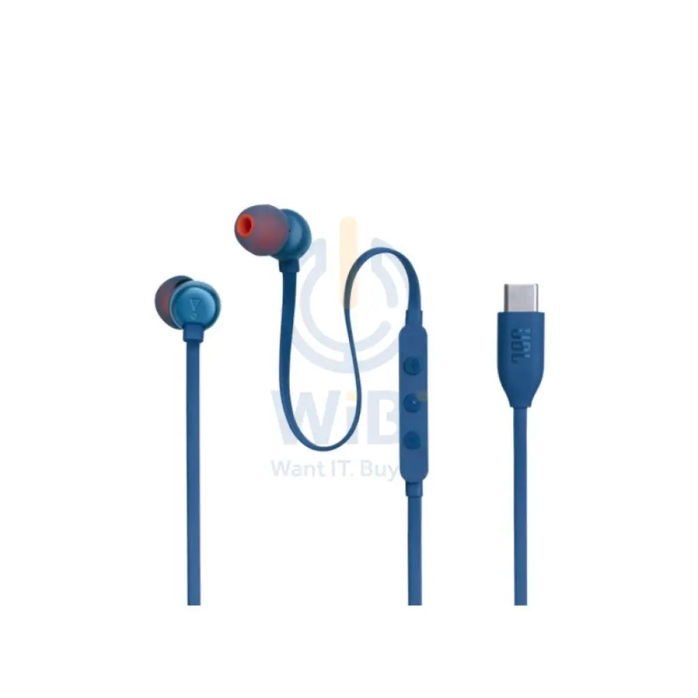 JBL Tune 310C USB-C Headphones - In-ear / Wired / Blue Accessories > Audio > Headphones