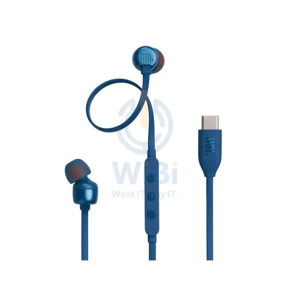 JBL Tune 310C USB-C Headphones - In-ear / Wired / Blue Accessories > Audio > Headphones