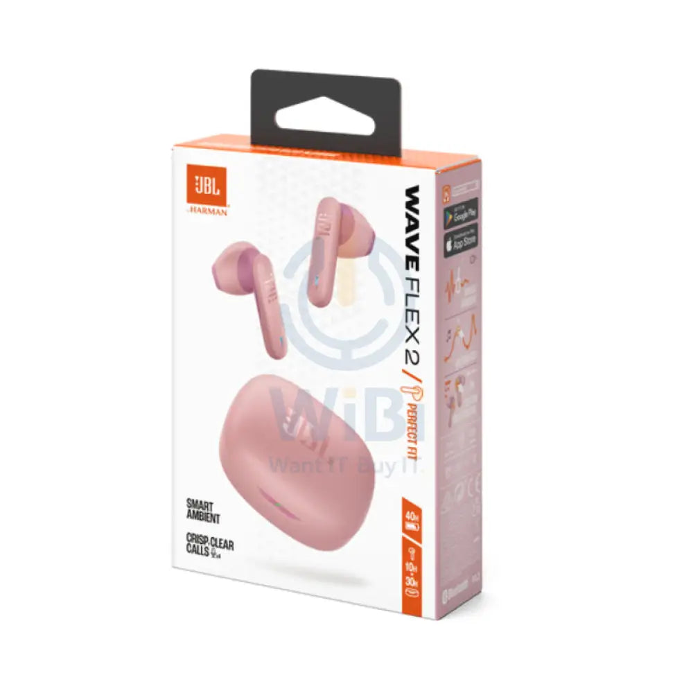 JBL Wave Flex 2 Wireless Earbud - In-Ear / Bluetooth / Pink Accessories > Audio > Headphones