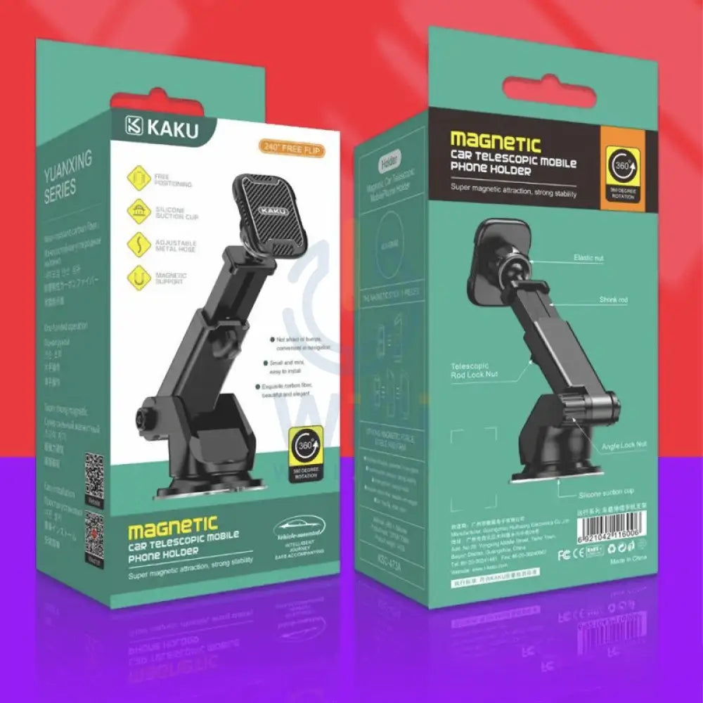 Kaku Car Phone Holder / Black - Pack of 2