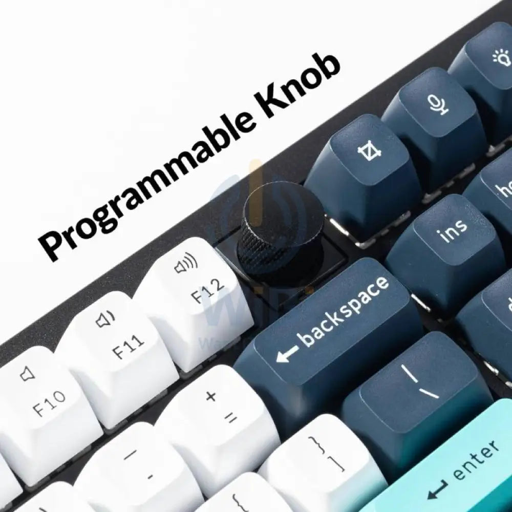 KeyChron Q6 Max Swappable 100% Mechanical Gaming Keyboard - Wireless / RGB / English/Arabic / Black Accessories >