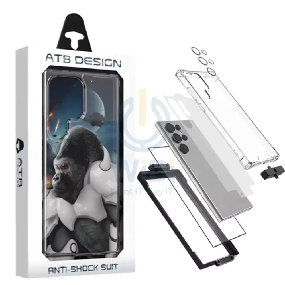 King Kong ATB Screen Protector + Camera Lens + Phone Case - Samsung Galaxy S24 Ultra / Clear Accessories > Mobiles &