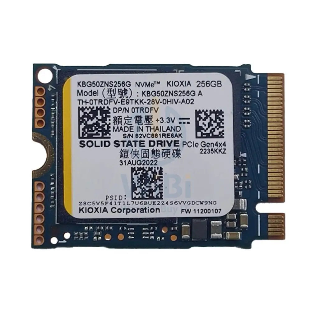 Kioxia M.2 PCIe NVMe SSD - 256GB / M.2 2230 / PCIe 4.0 / Open - SSD (Solid State Drive) Storage > Solid State Drive