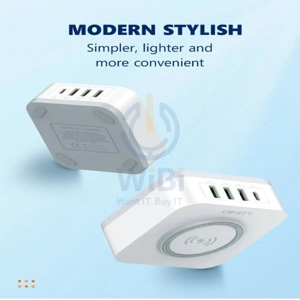 Ldnio 32W Desktop Wireless Fast Charging Station - 32W / PD + QC / White Accessories > Power Adapters