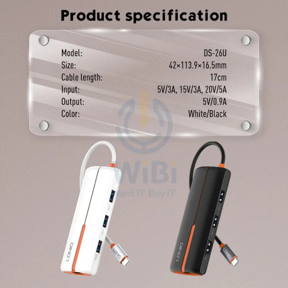 Ldnio 6 In 1 Type-C HUB Adapter White Accessories > Cables & Converters > Cables