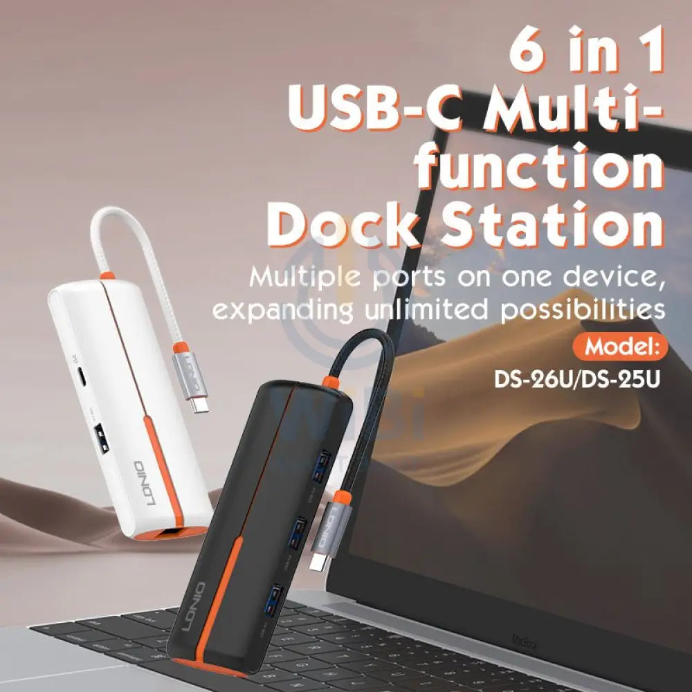Ldnio 6 In 1 Type-C HUB Adapter White Accessories > Cables & Converters > Cables