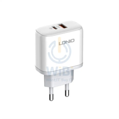 LDNIO A2526C Fast Wall Charger - 45W / USB-A / Type-c / White Accessories > Power Adapters